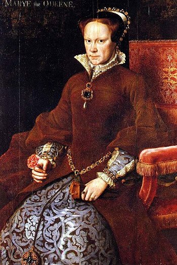 Portrait of Elizabeth's half-sister, Queen Mary I; she ruled England from 1553 to 1558
